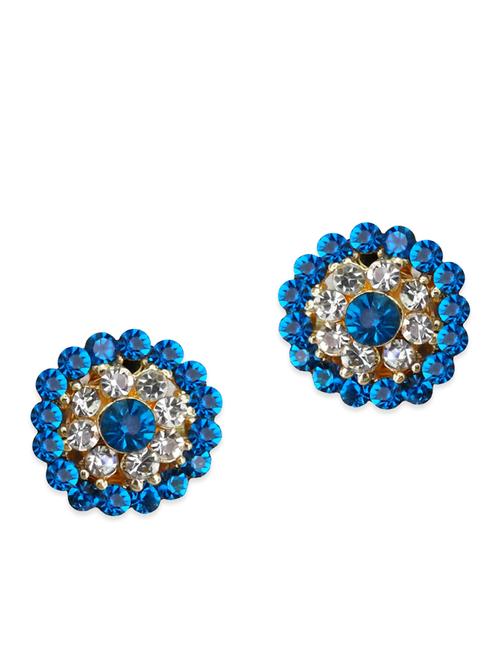 blue metal alloy studs earring - 11088826 - Very Small Image - 1