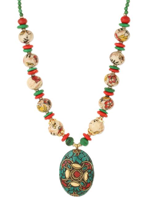 multi colored acrylic necklace - 11090019 - Very Small Image - 1