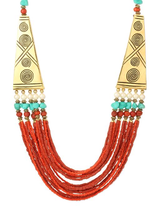 multi colored alloy necklace - 11090021 - Very Small Image - 1