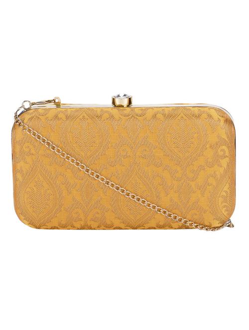 yellow fabric clutch - 11090306 - Very Small Image - 1