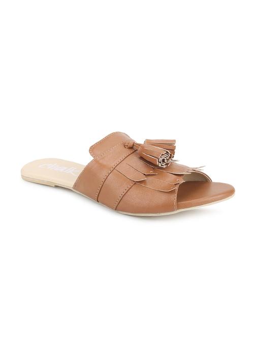 tan leatherette sandals - 11090350 - Very Small Image - 1