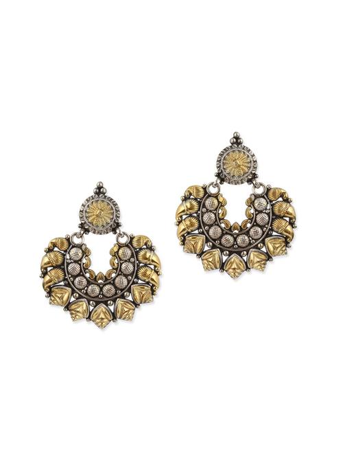 multi colored metal alloy chandballi earring - 11094259 - Very Small Image - 1