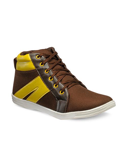 brown canvas lace up sneaker - 11095322 - Very Small Image - 1