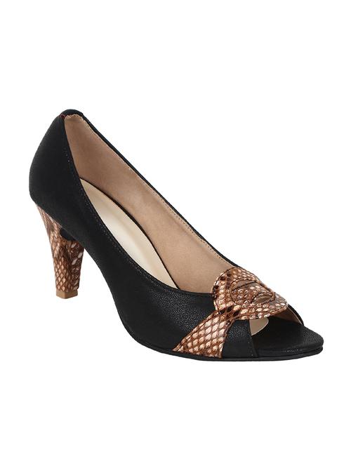 black leatherette sandals - 11095452 - Very Small Image - 1