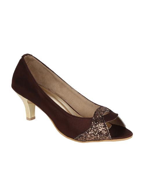 brown leatherette closed back sandals - 11095453 - Very Small Image - 1