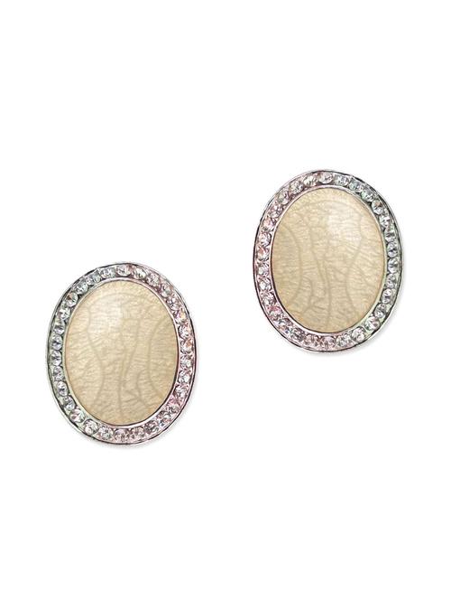 white metal studs earring - 11099828 - Very Small Image - 1