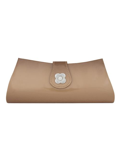 beige leatherette clutch - 11100179 - Very Small Image - 1