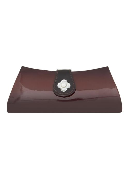 brown leatherette clutch - 11100183 - Very Small Image - 1