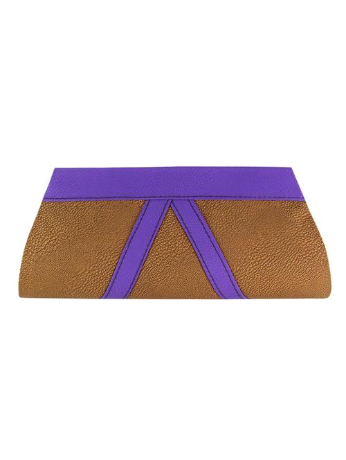 brown leatherette clutch - 11100186 - Very Small Image - 1