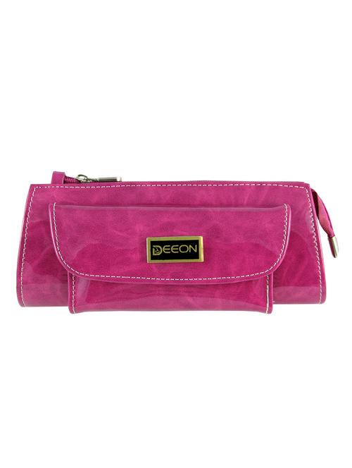 pink leatherette clutch - 11100193 - Very Small Image - 1