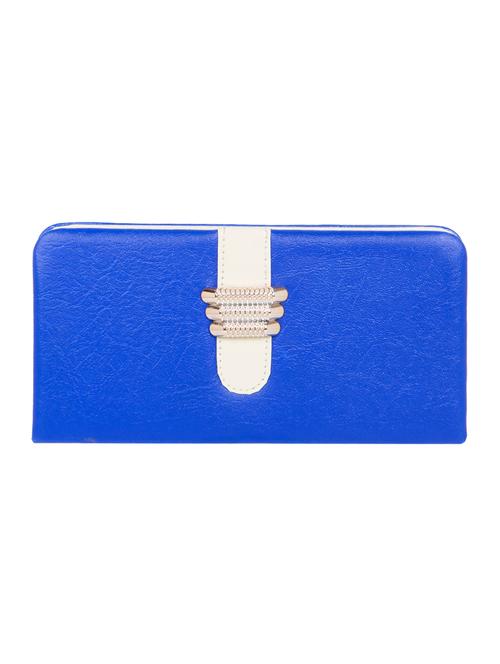 blue leatherette (pu) regular clutch - 11100409 - Very Small Image - 1