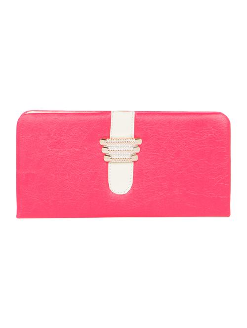 pink leatherette clutch - 11100414 - Very Small Image - 1