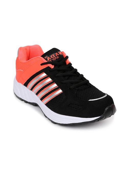 black, grey and peach faux leather sport shoes - 11103518 - Very Small Image - 1