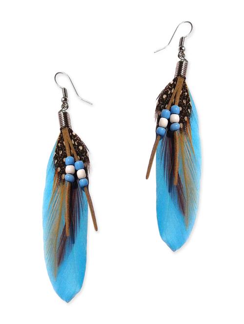 blue metal drop earrings - 11103791 - Very Small Image - 1