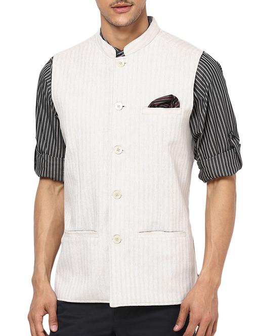white linen jacket - 11105338 - Very Small Image - 1
