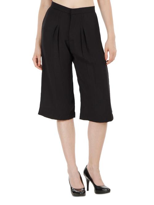 black polyester gaucho capri - 1110959 - Very Small Image - 1