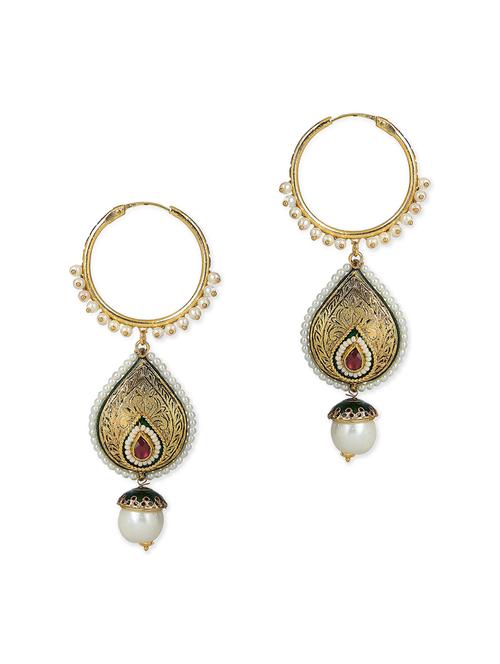multi colored metal drop earrings - 11113141 - Very Small Image - 1