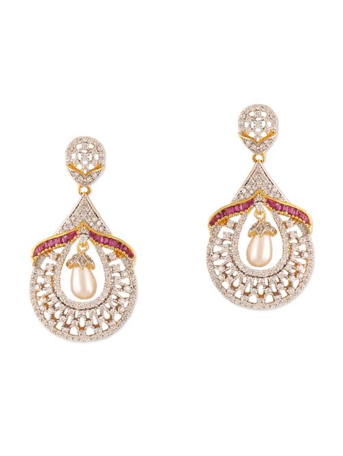 studded pearl drop earrings - 1111465 - Very Small Image - 1
