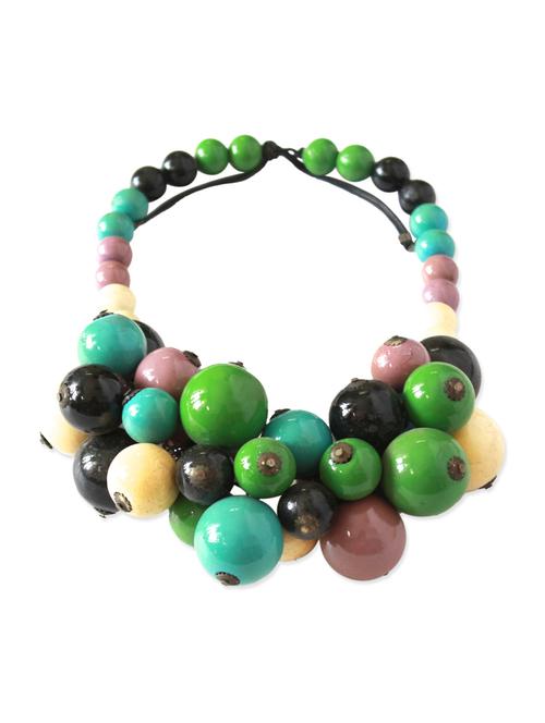 multi colored brass short necklace - 11114797 - Very Small Image - 1