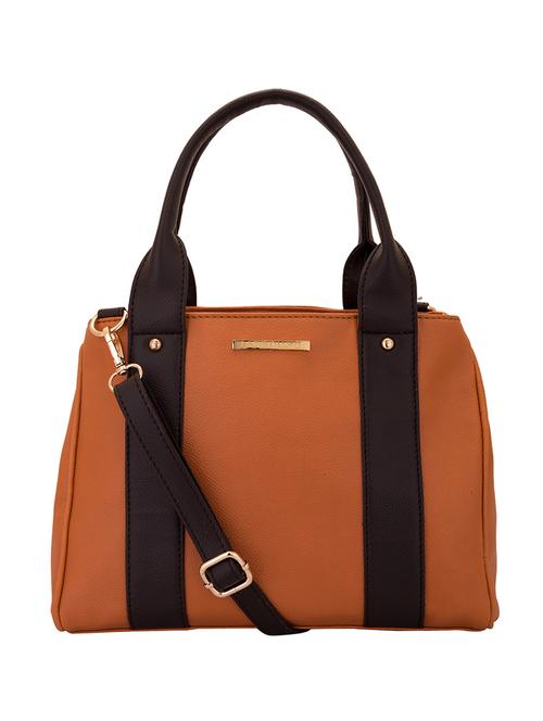 brown leatherette (pu) handbag - 11119064 - Very Small Image - 1
