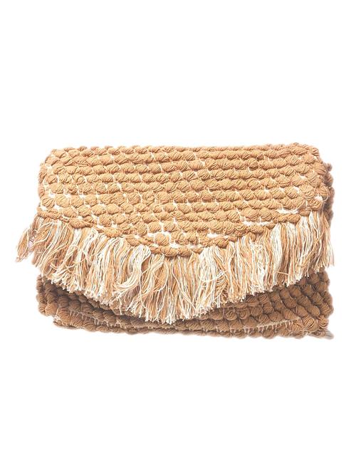 beige cotton clutch - 11120969 - Very Small Image - 1