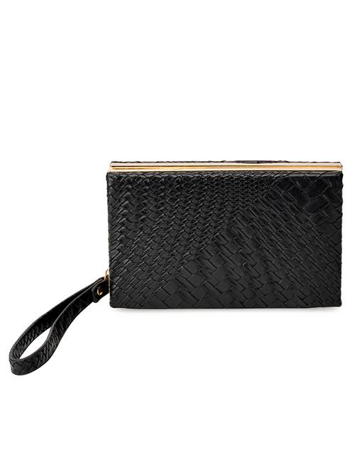 black leatherette clutch - 11122833 - Very Small Image - 1