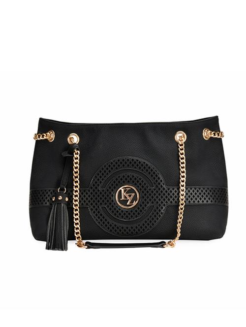 black leatherette handbag - 11122843 - Very Small Image - 1