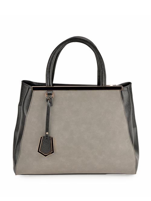 black, grey suede handbag - 11122848 - Very Small Image - 1