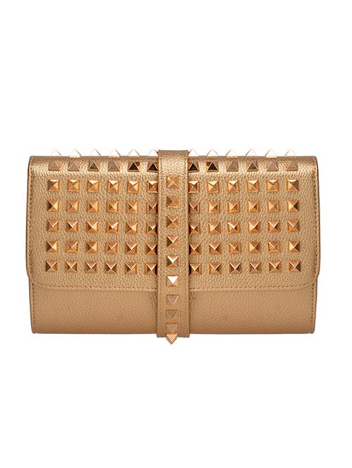 gold leatherette clutch - 11122870 - Very Small Image - 1