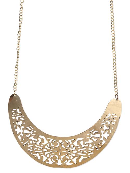 golden cut work neckpiece - 1112354 - Very Small Image - 1