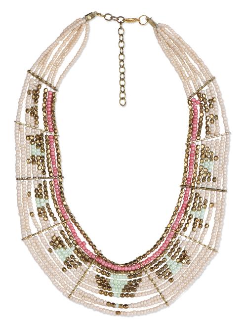 multilayered beaded pattern neckpiece - 1112383 - Very Small Image - 1