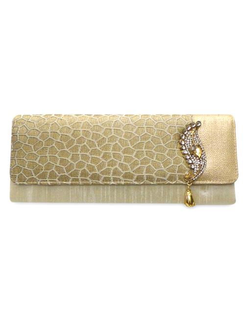 golden ethnic embellished box clutch - 1112529 - Very Small Image - 1