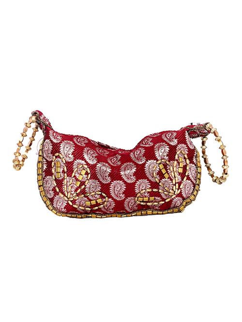 Red Silk Embellished Polti - 11127064 - Very Small Image - 1