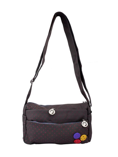 grey polyester polka dot print sling bag - 11127606 - Very Small Image - 1