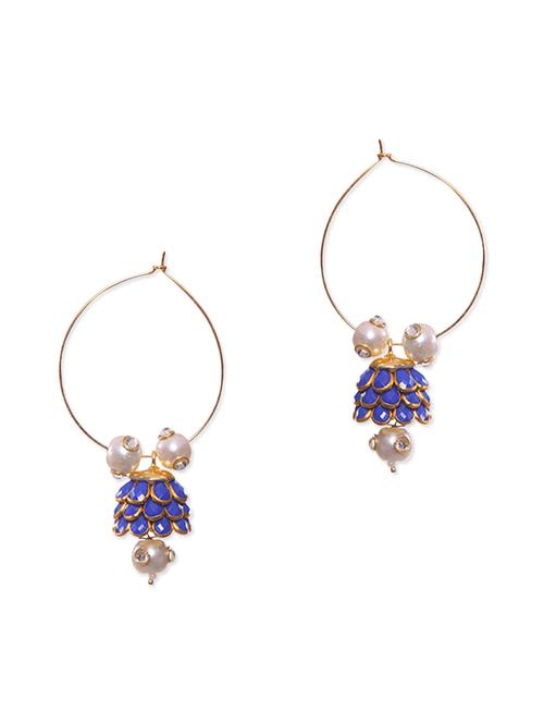 white and blue faux pearl earrings - 1113015 - Very Small Image - 1