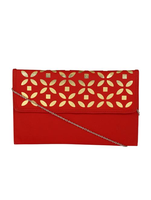 red leatherette clutch - 11130414 - Very Small Image - 1