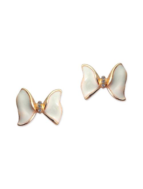 white metal studs earrings - 11142221 - Very Small Image - 1