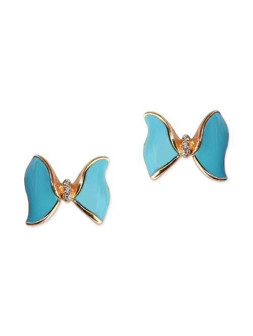 blue metal studs earrings - 11142223 - Very Small Image - 1