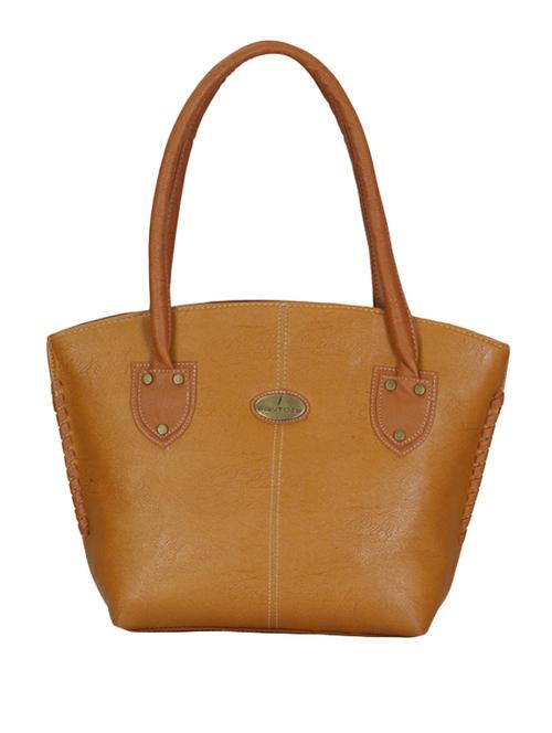 tan leatherette handbag - 11142454 - Very Small Image - 1