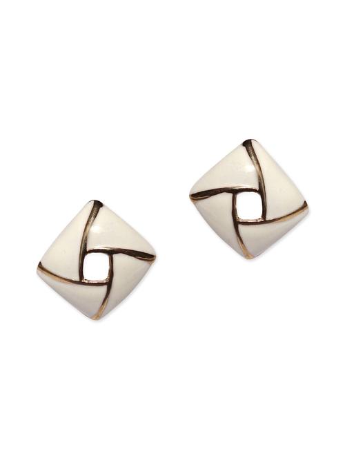 white metal studs earring - 11143297 - Very Small Image - 1