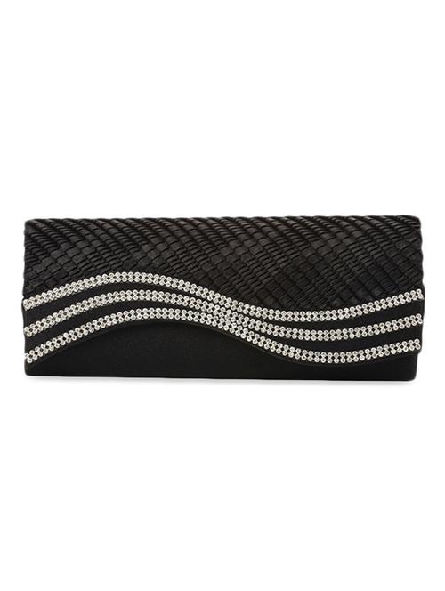 studded black leatherette clutch - 1114889 - Very Small Image - 1