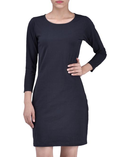 black cotton sheath dress - 1115250 - Very Small Image - 1