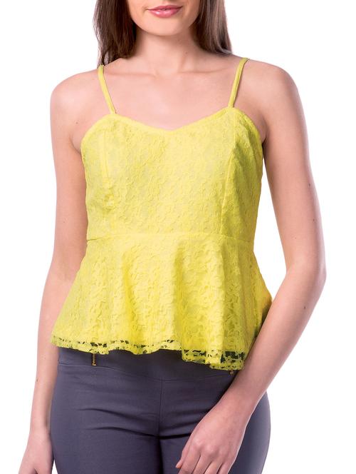 peplum laced cami top - 1115255 - Very Small Image - 1