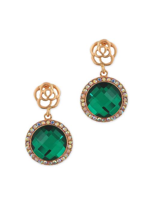 green metal drop earring - 11153835 - Very Small Image - 1