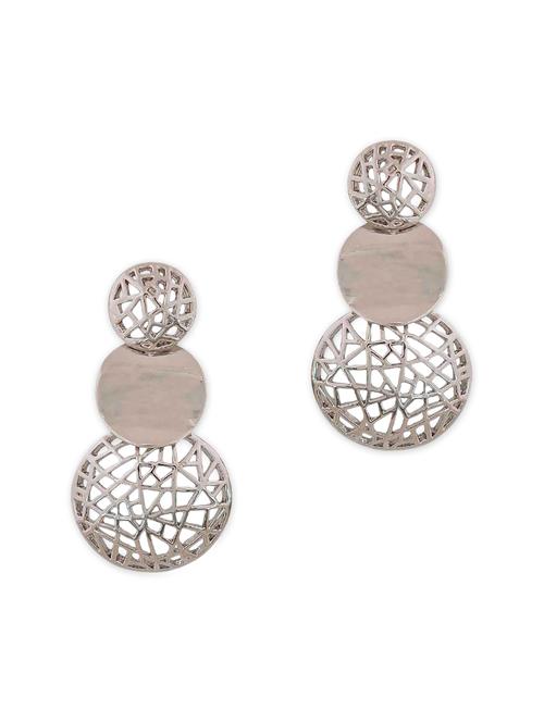 silver metal drop earring - 11153862 - Very Small Image - 1