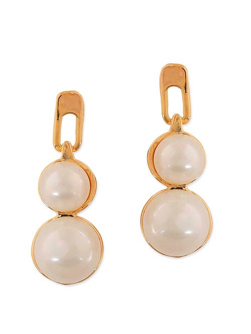 white metal drop earring - 11153882 - Very Small Image - 1