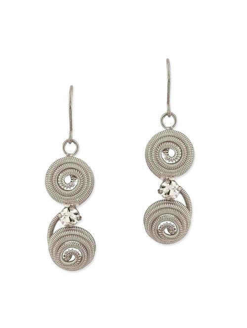 silver metal drop earring - 11153896 - Very Small Image - 1