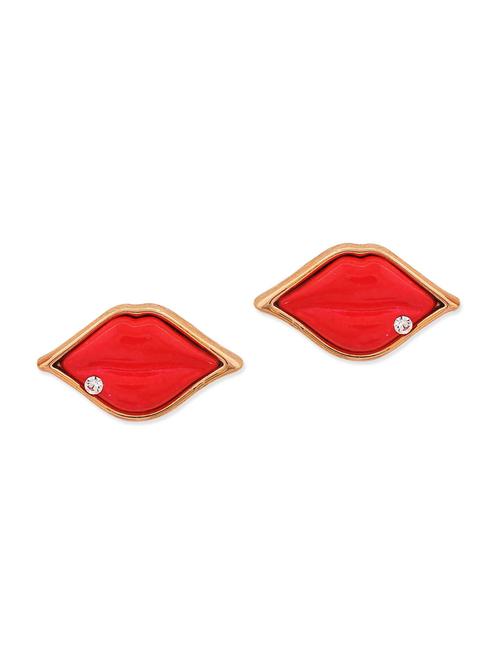 red metal studs earring - 11153919 - Very Small Image - 1