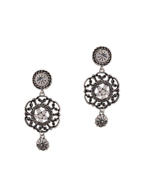 silver metal drop earring - 11153937 - Very Small Image - 1