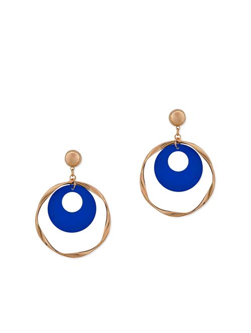 blue metal drop earring - 11153938 - Very Small Image - 1